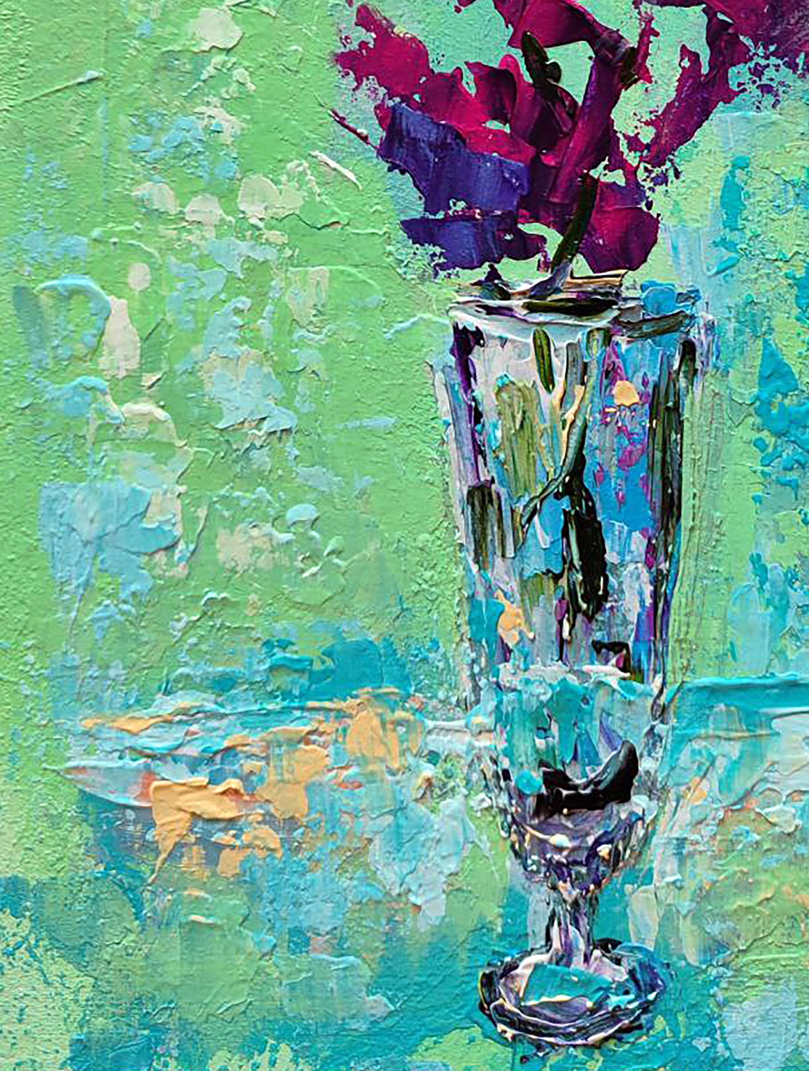 Acrylic painting Incomparable magenta Olena Kirik - 4