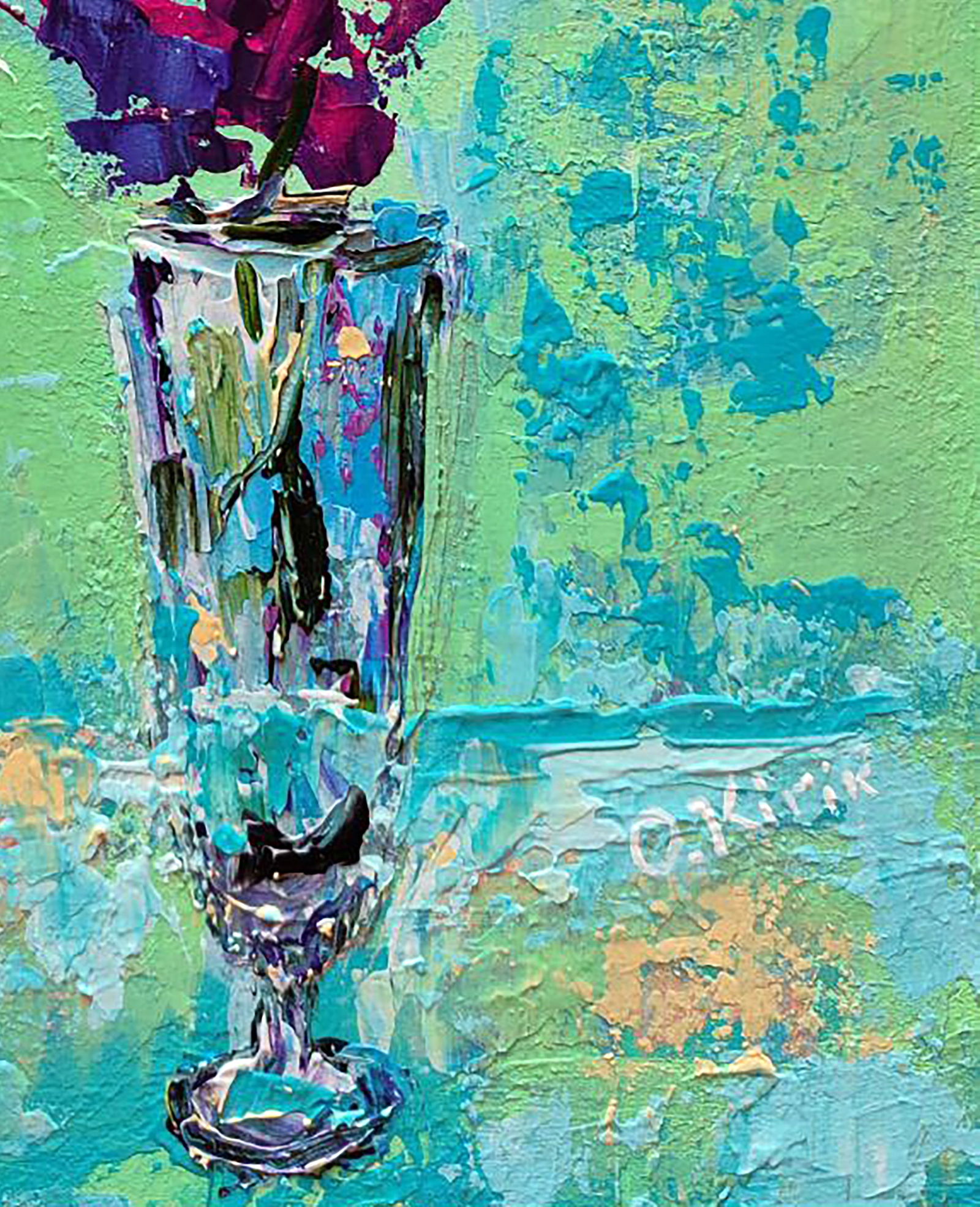 Acrylic painting Incomparable magenta Olena Kirik - 5