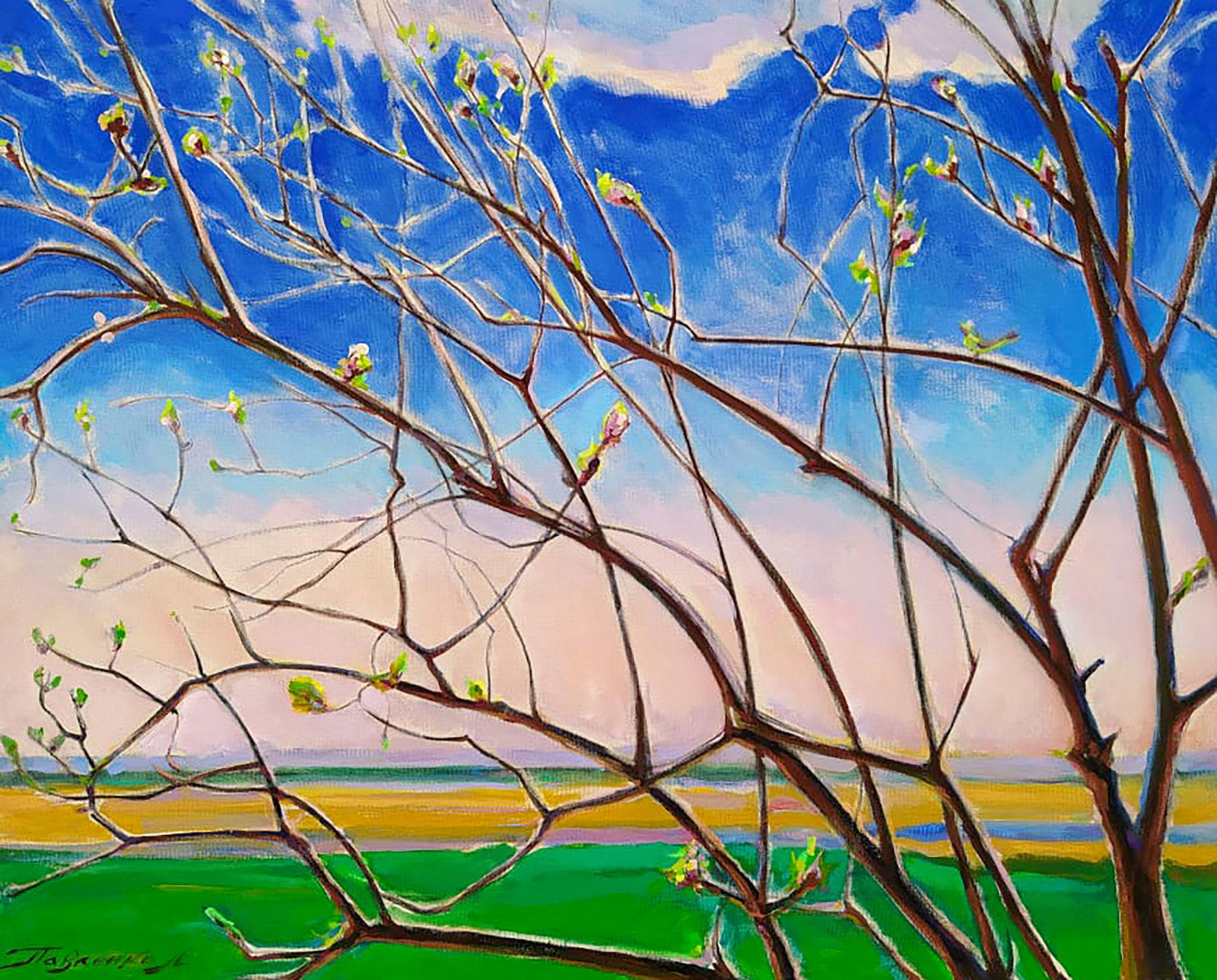 Oil painting Spring Leonid Pavlenko (1 of 5)