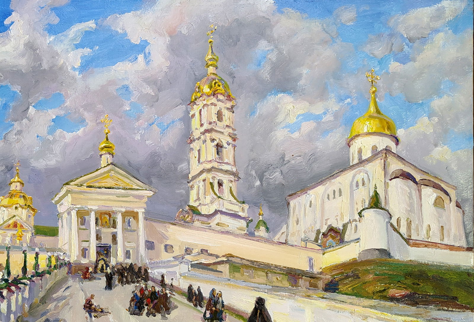 Oil painting Entrance to the Lavra Leonid Pavlenko - 3