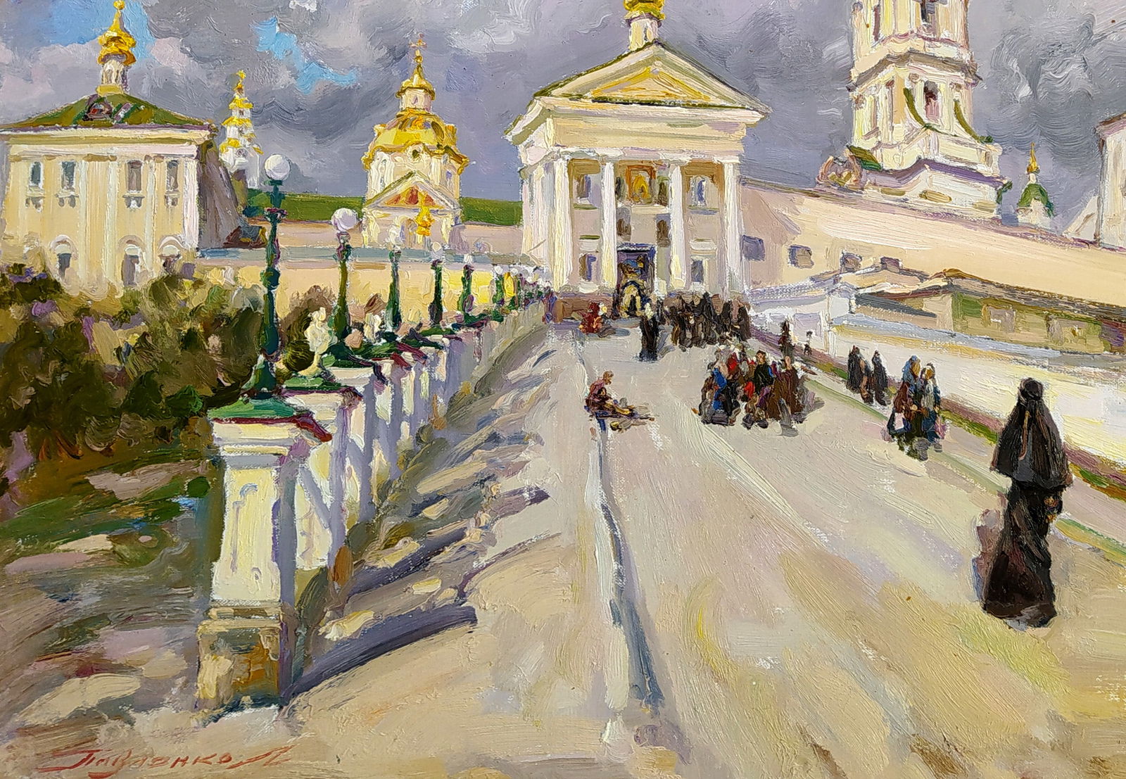 Oil painting Entrance to the Lavra Leonid Pavlenko - 4