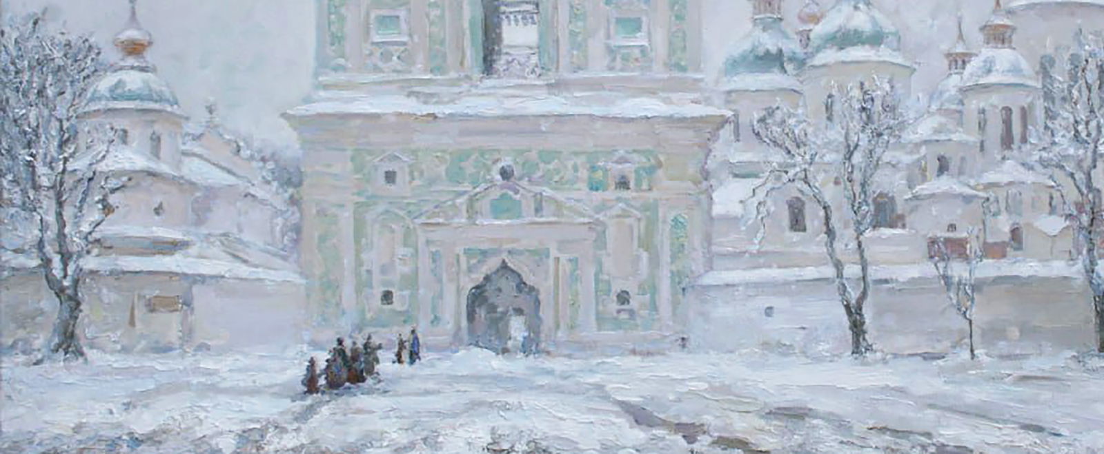 Oil painting Snow covered church Leonid Pavlenko - 4
