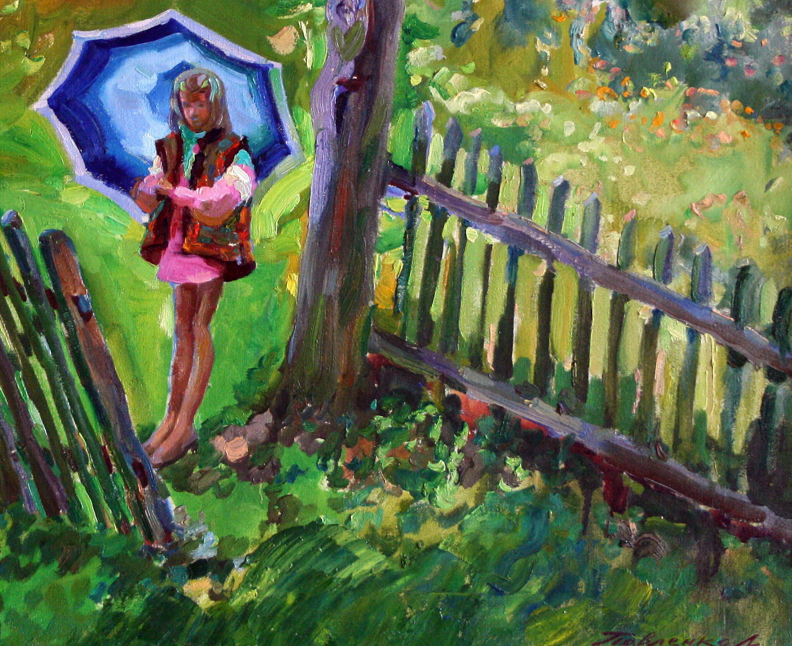 Oil painting Summer rain Leonid Pavlenko - 5
