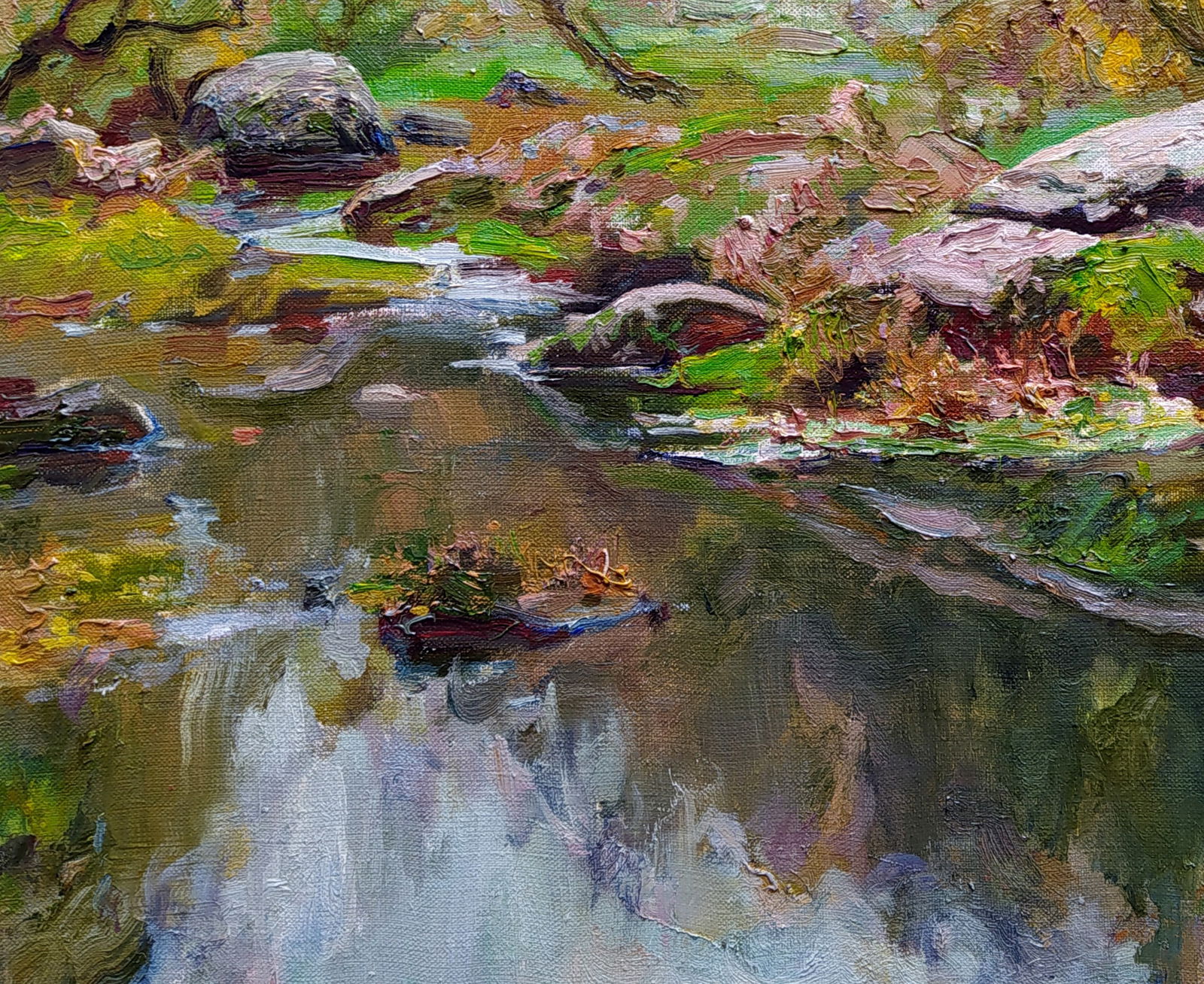 Oil painting On the river bank Leonid Pavlenko - 4