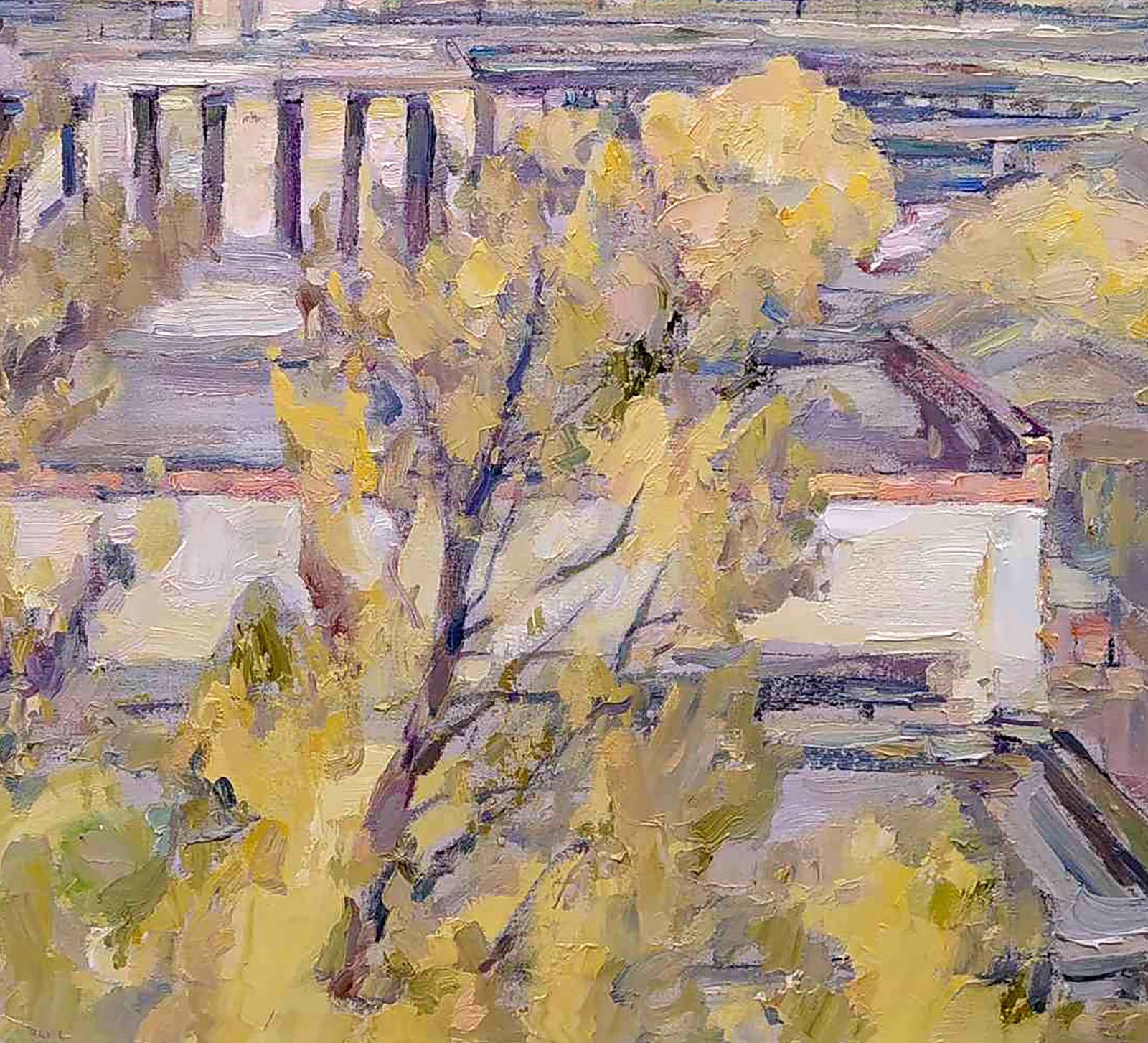 Oil painting Autumn in the city Leonid Pavlenko - 5