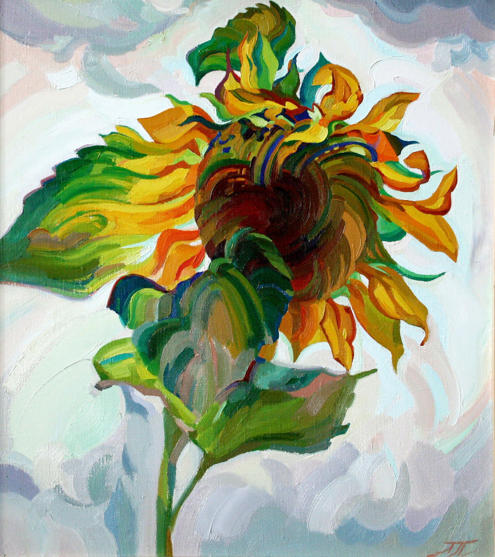 Oil painting Sunflower Leonid Pavlenko (1 of 5)