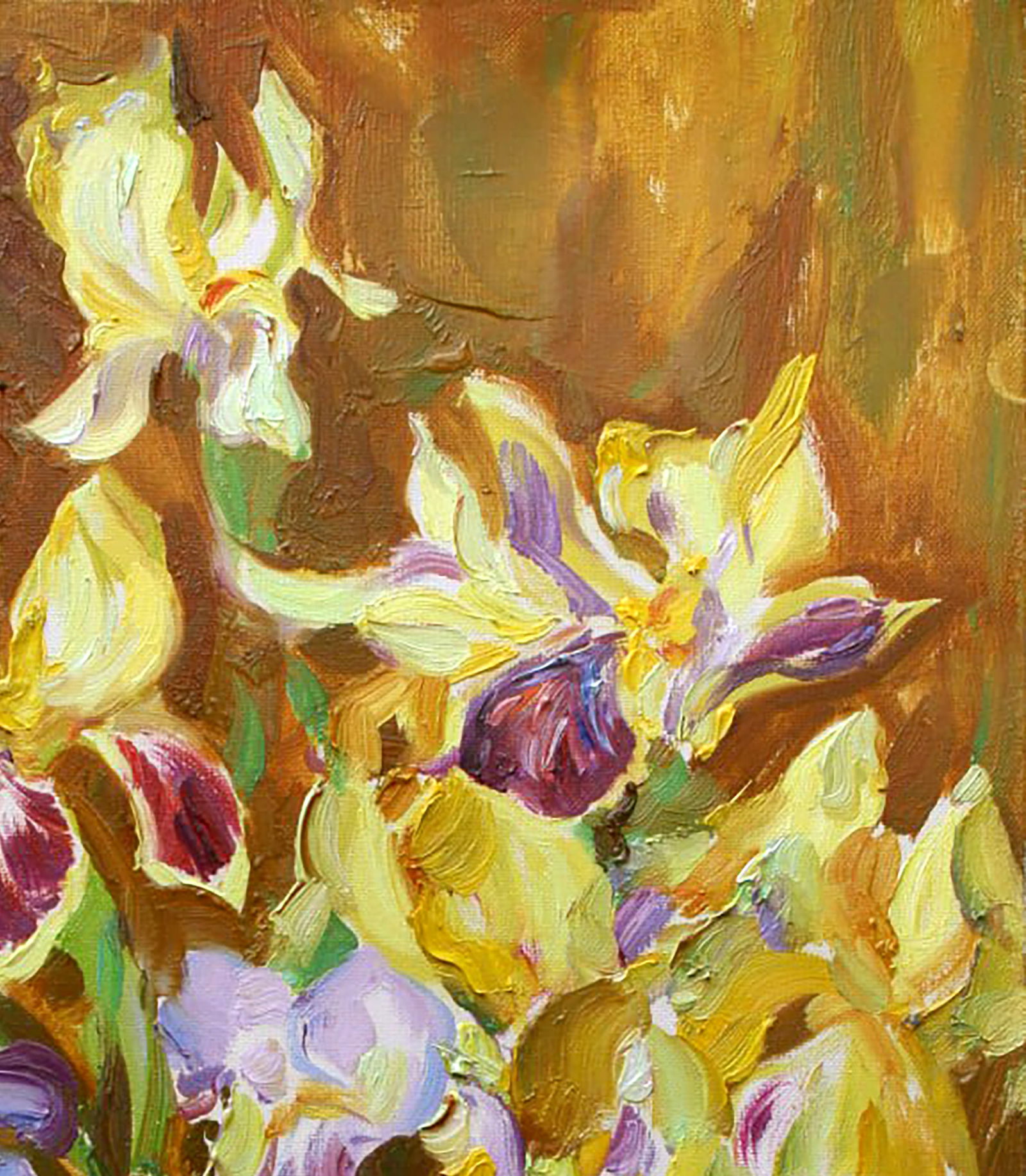 Oil painting Sunny morning with irises Leonid Pavlenko - 3