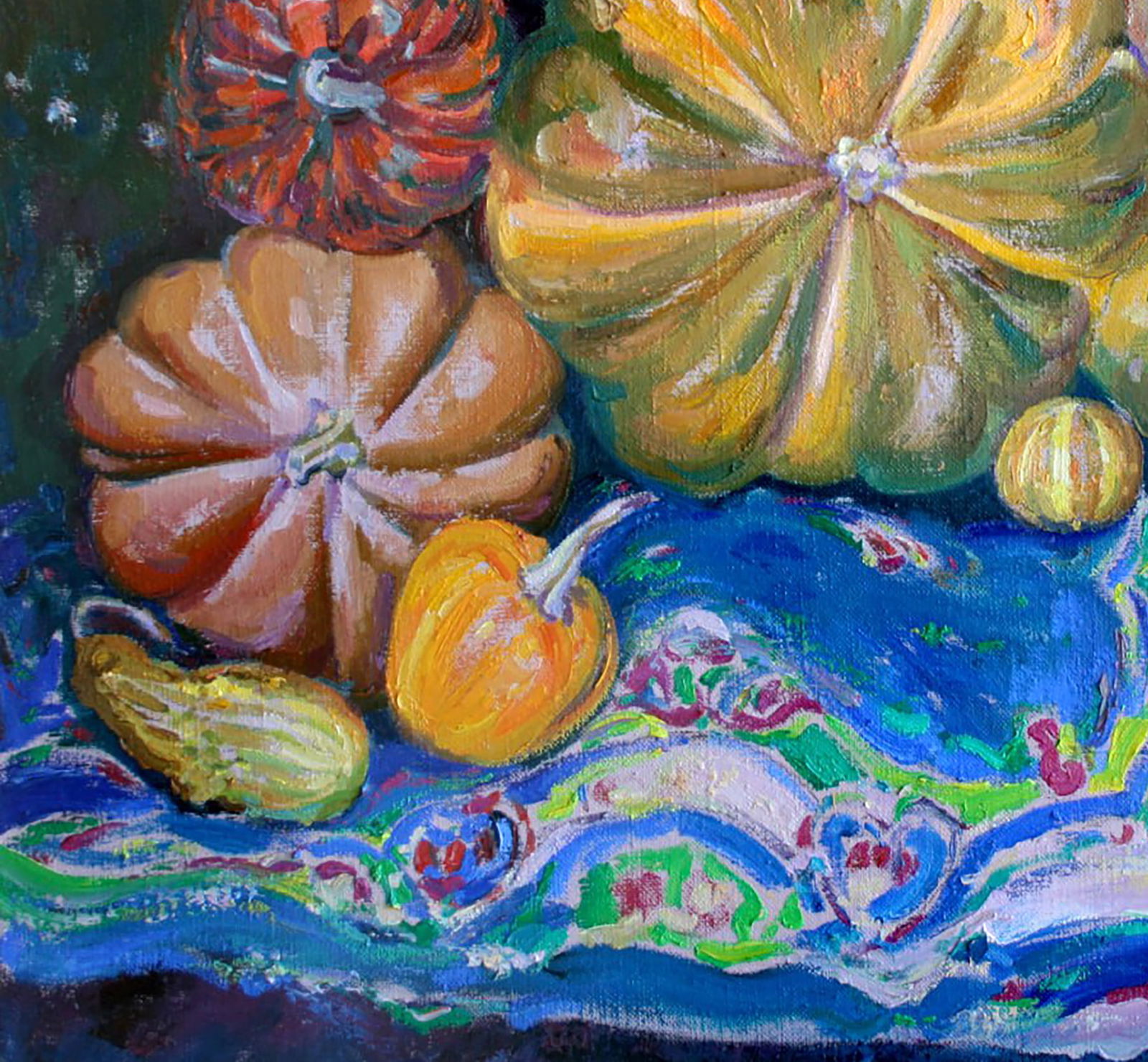 Oil painting Large and small pumpkins Leonid Pavlenko - 4