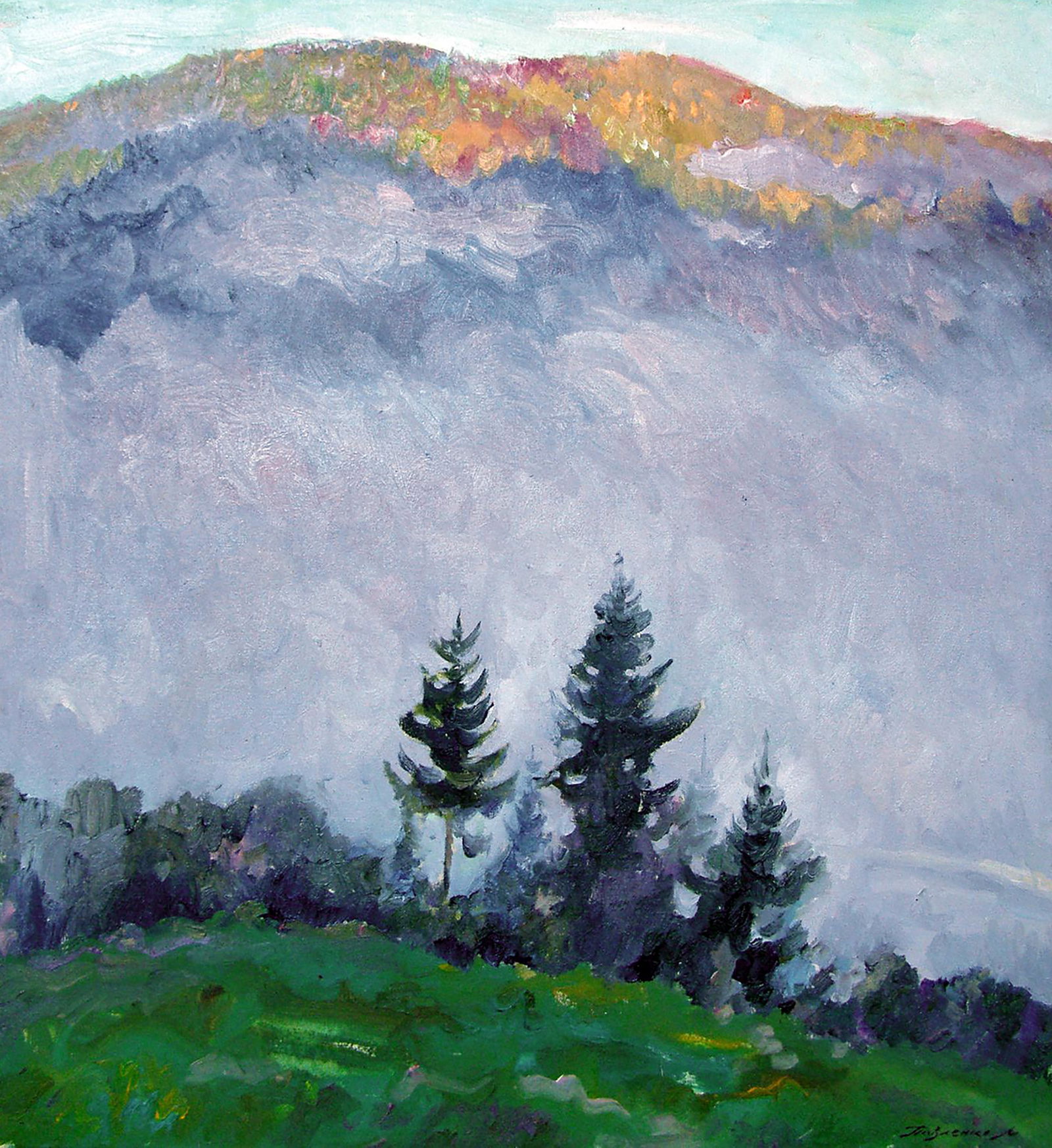 Oil painting Morning fog Leonid Pavlenko (1 of 5)