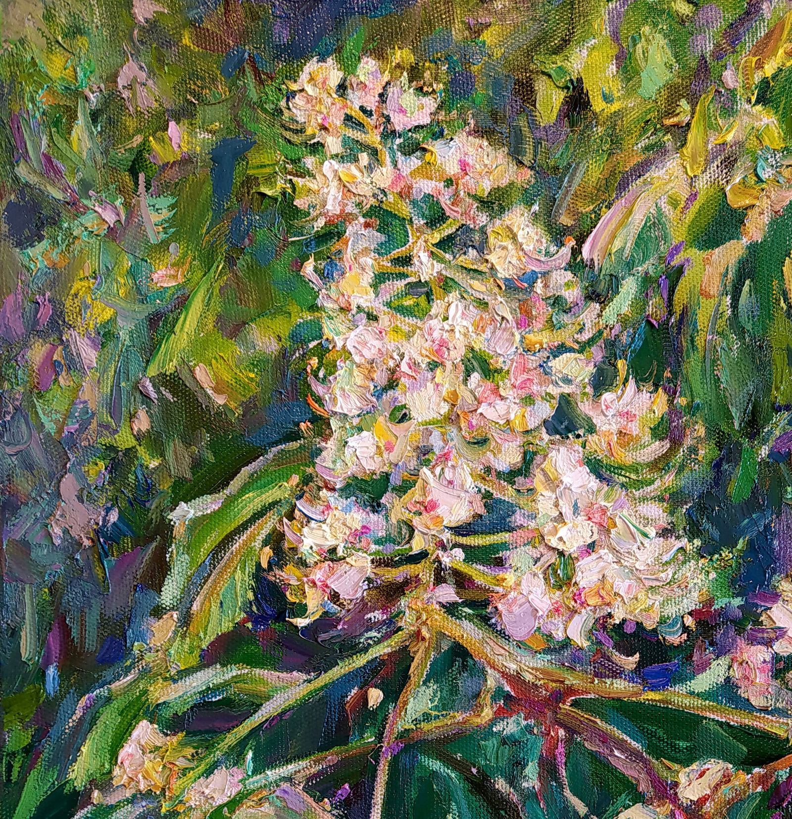 Oil painting Blooming chestnuts Leonid Pavlenko - 2