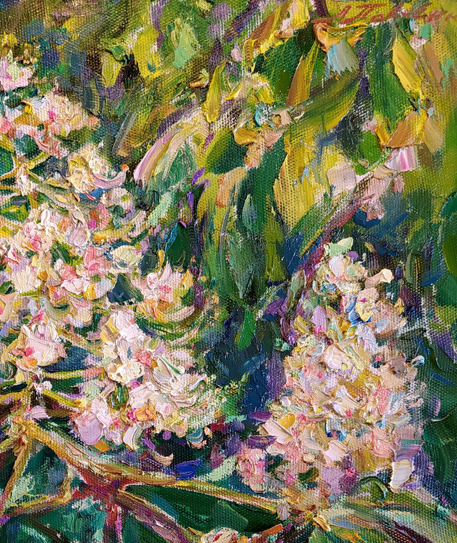 Oil painting Blooming chestnuts Leonid Pavlenko - 3