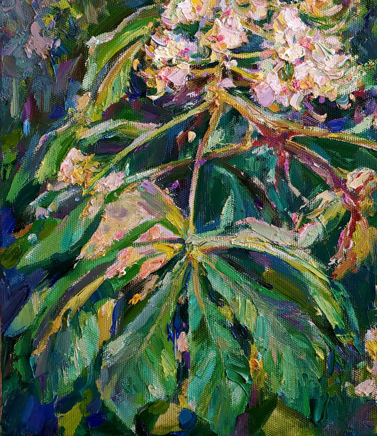 Oil painting Blooming chestnuts Leonid Pavlenko - 4