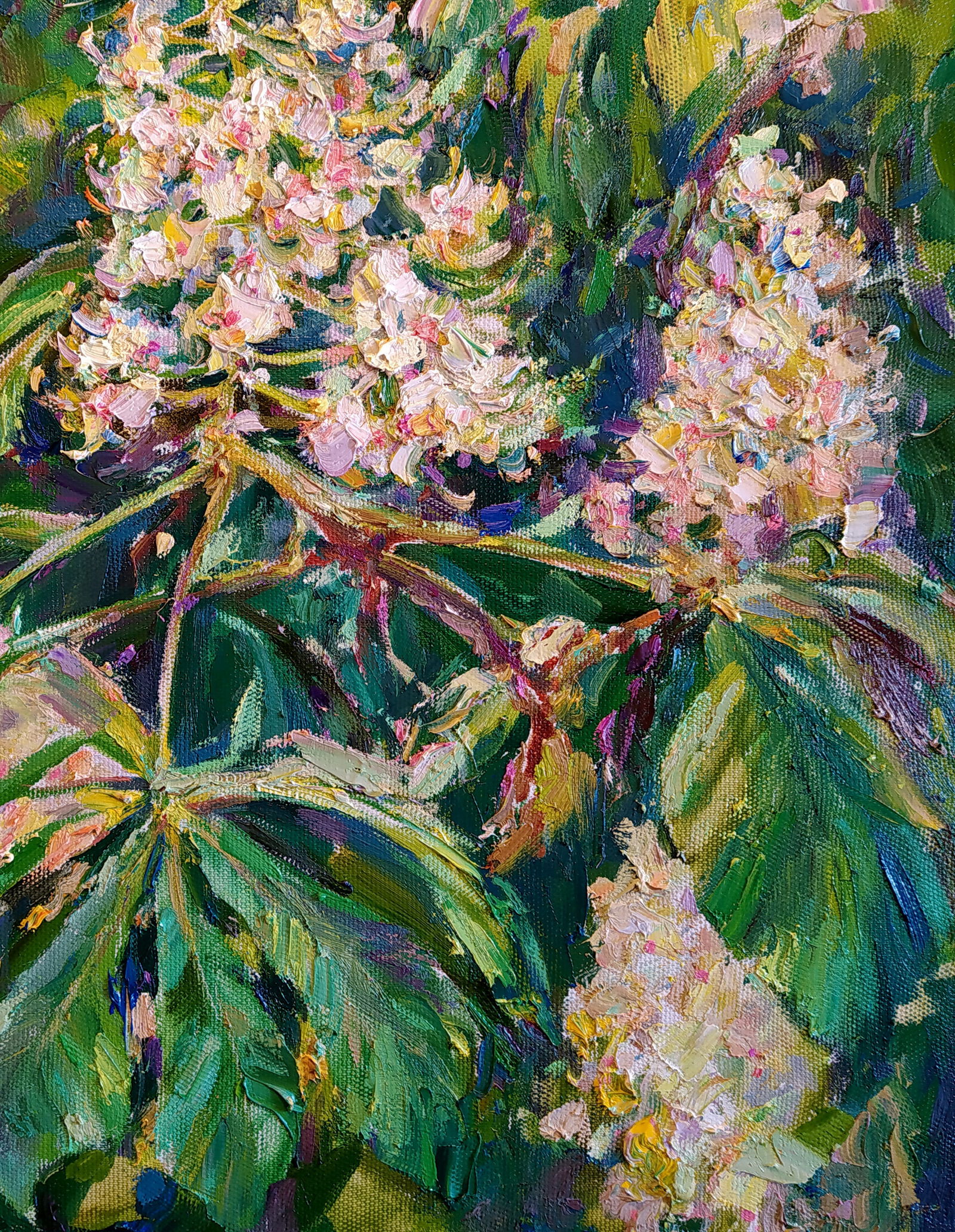 Oil painting Blooming chestnuts Leonid Pavlenko - 5