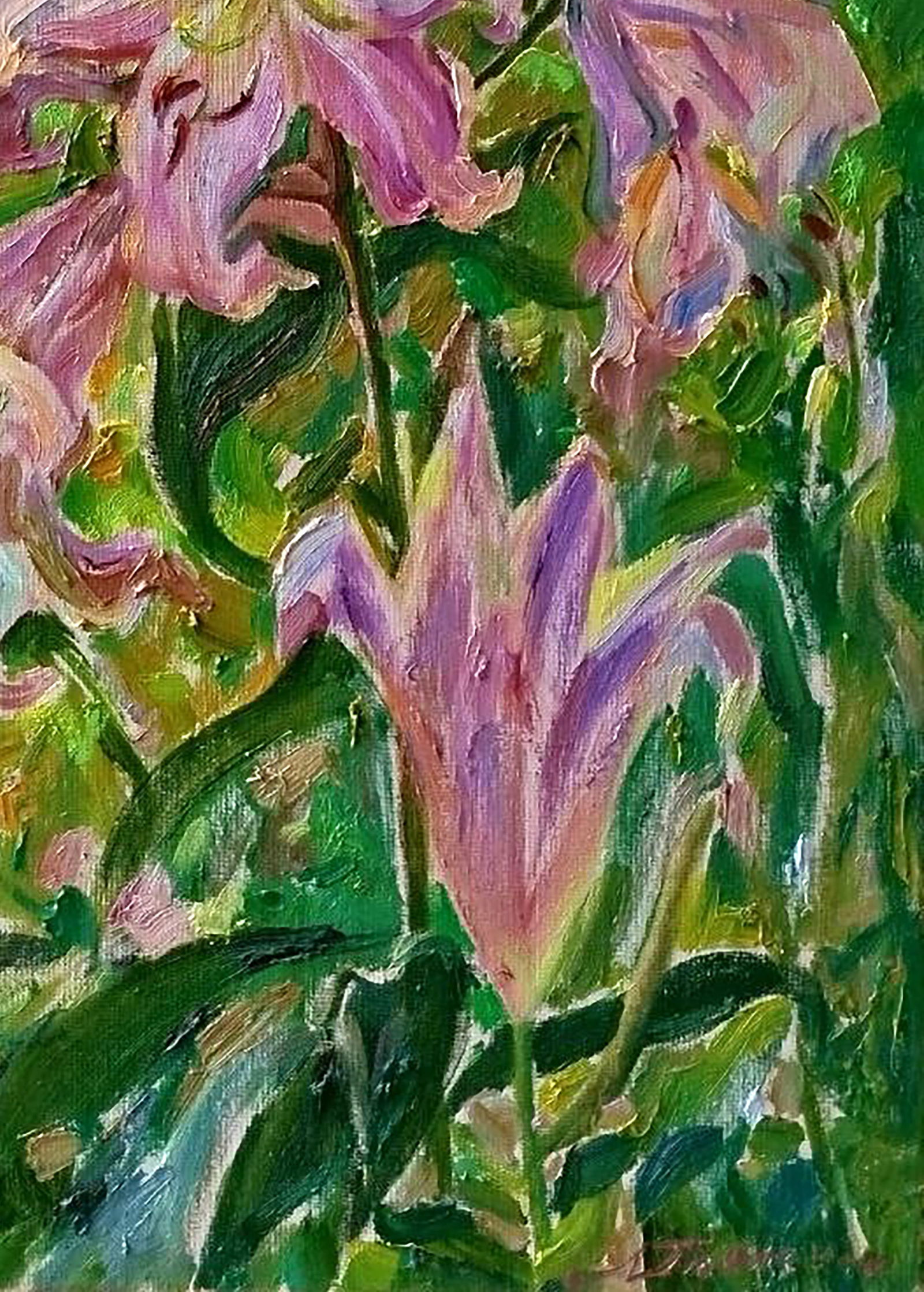 Oil painting Pink lilies Leonid Pavlenko - 5