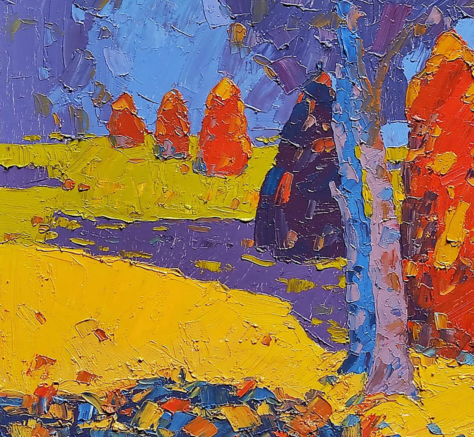 Oil painting In the summer meadows Yaroslav Savchyn - 4