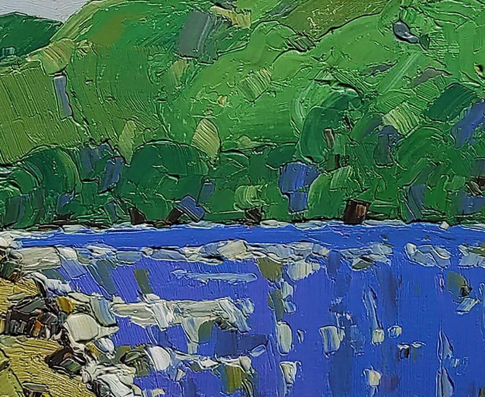 Oil painting Spring on the river Yaroslav Savchyn - 5