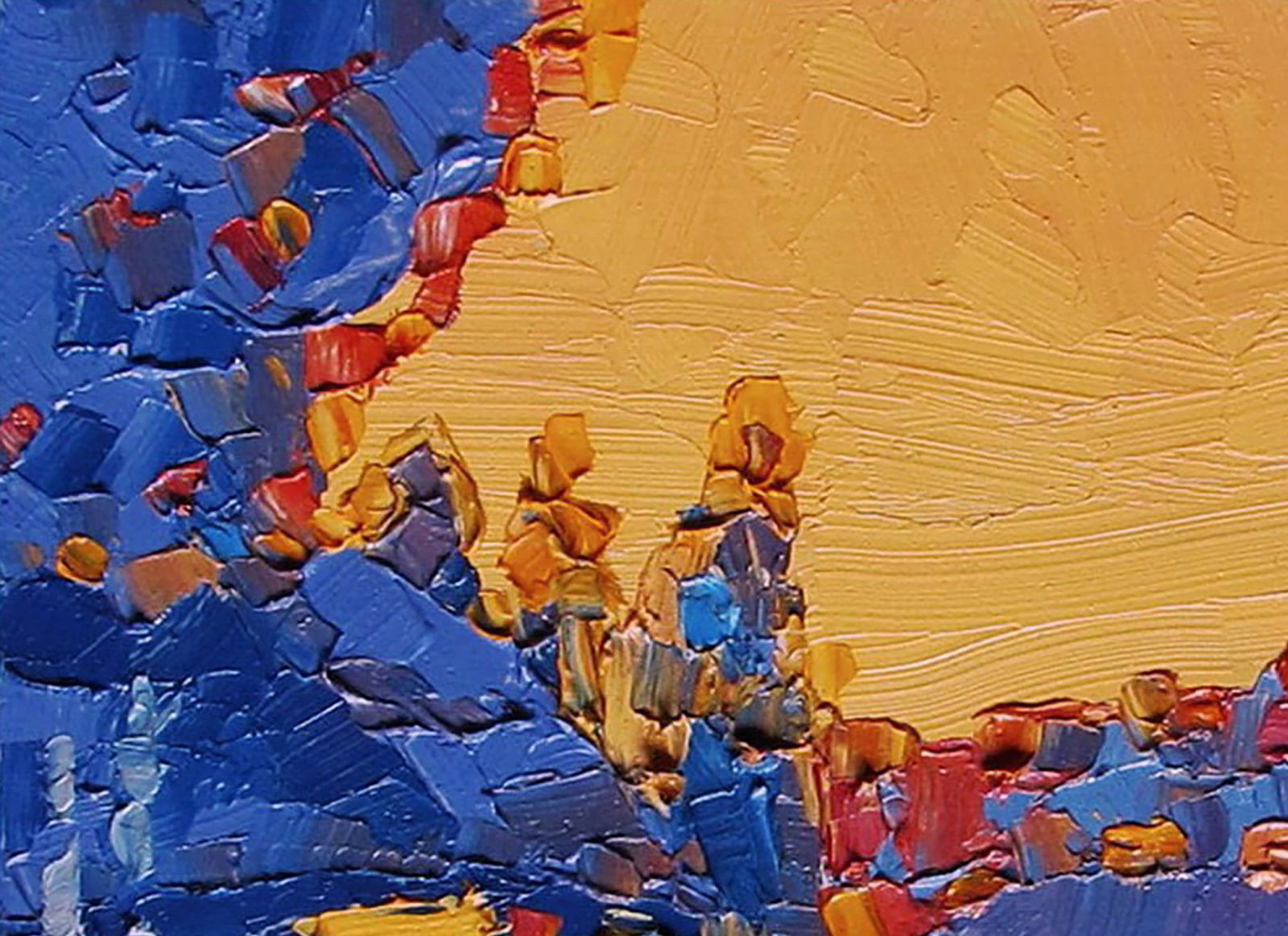 Oil painting Evening outskirts Yaroslav Savchyn - 2