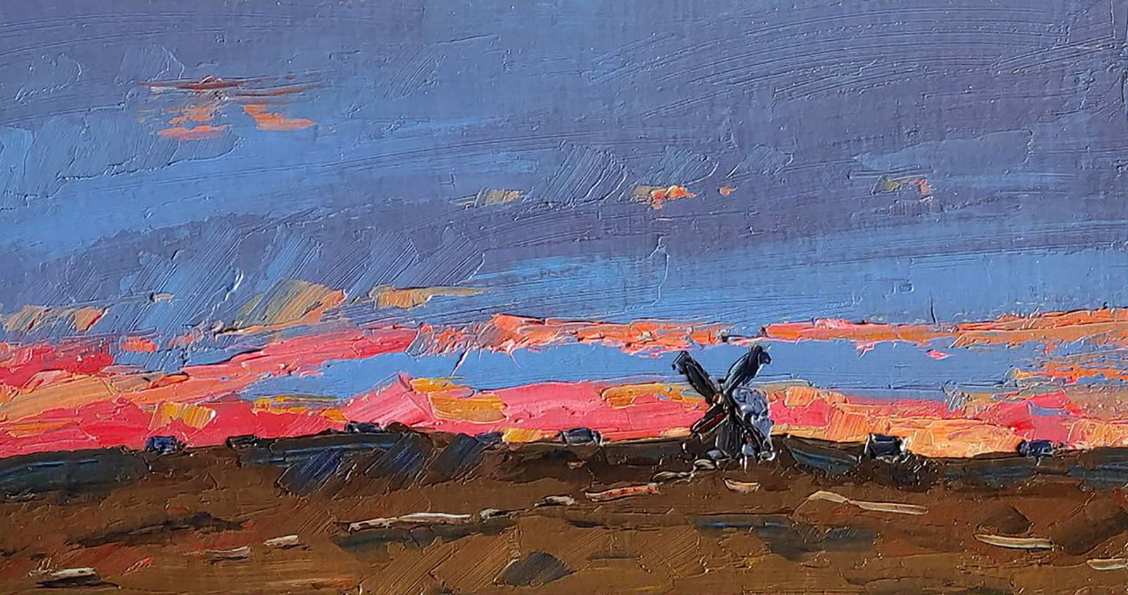 Oil painting Sunset Yaroslav Savchyn (1 of 5)