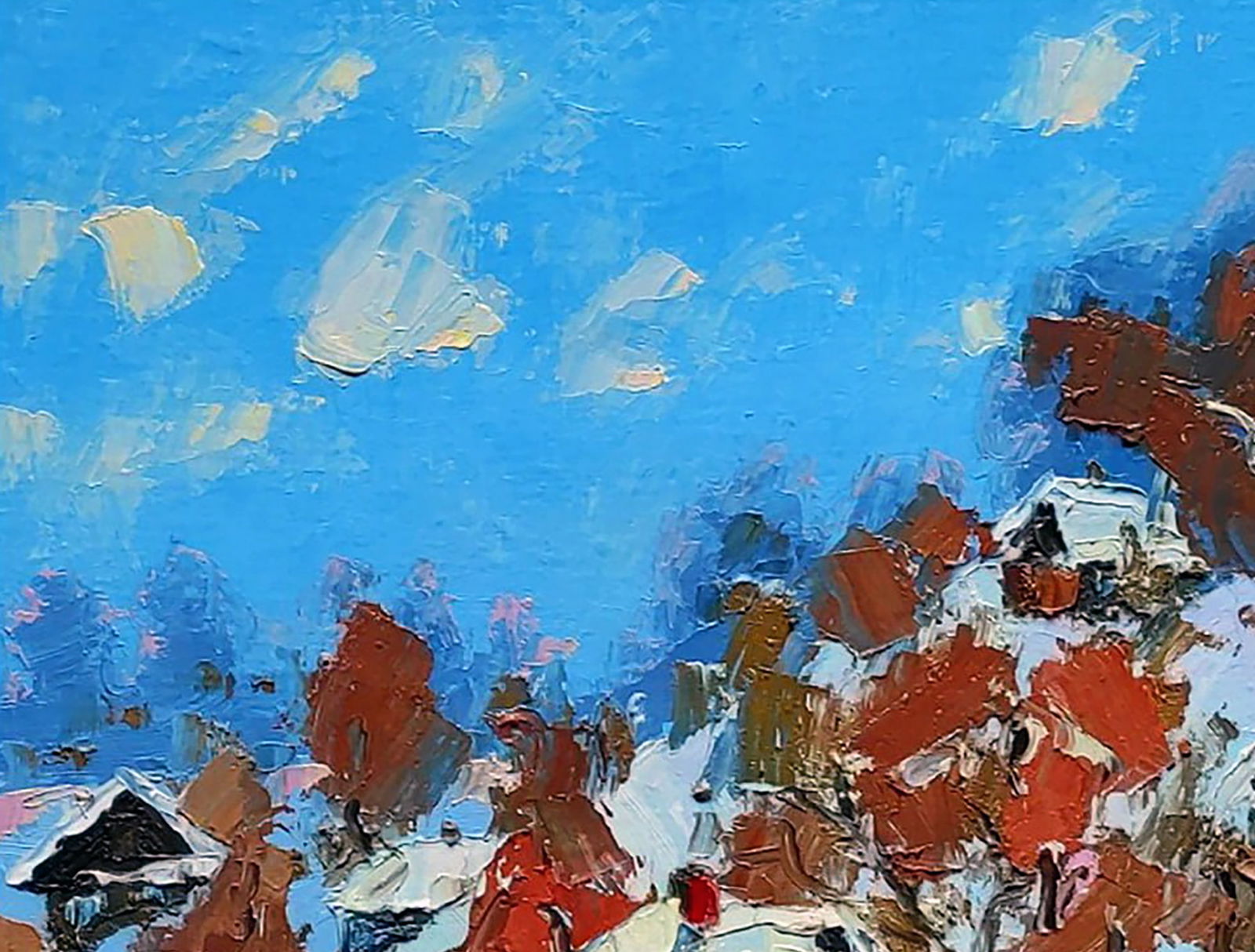 Oil painting Winter hills Yaroslav Savchyn - 2