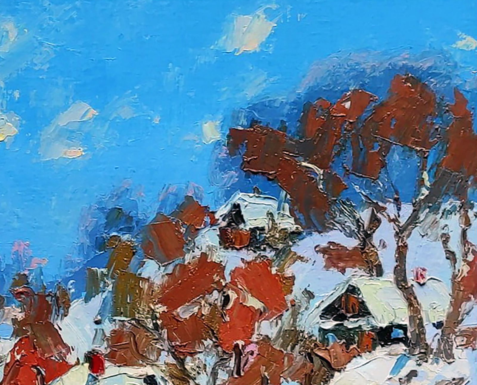 Oil painting Winter hills Yaroslav Savchyn - 3