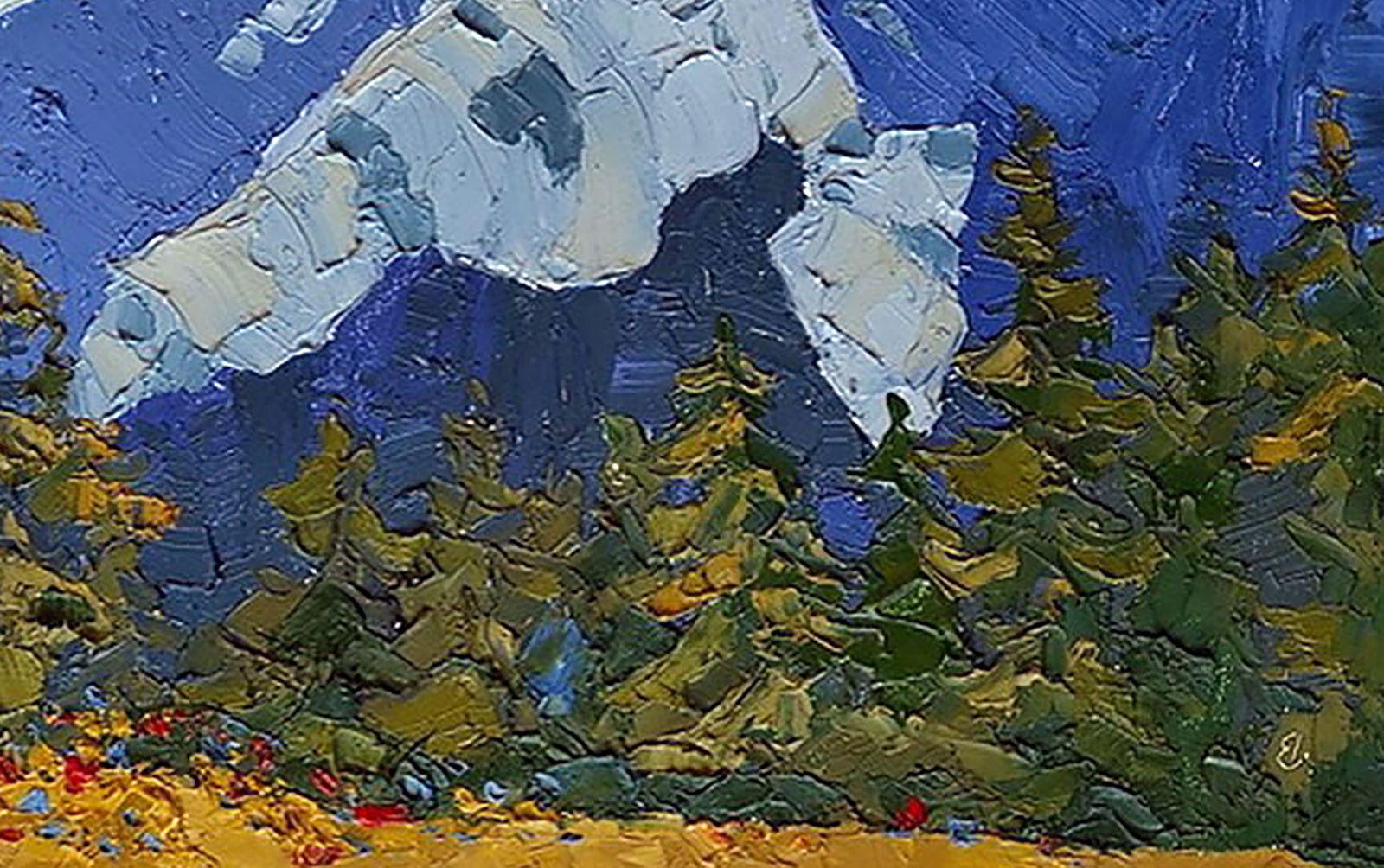 Oil painting Carpathian mountains Yaroslav Savchyn - 5