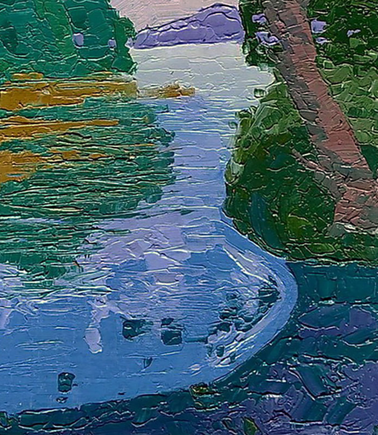 Oil painting On the river Yaroslav Savchyn - 5