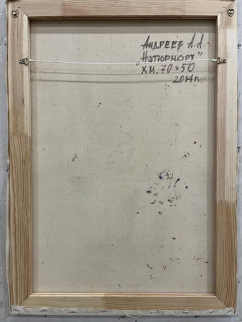 Oil painting Still life with flowers and lemon Oleksandr Andreev - 9