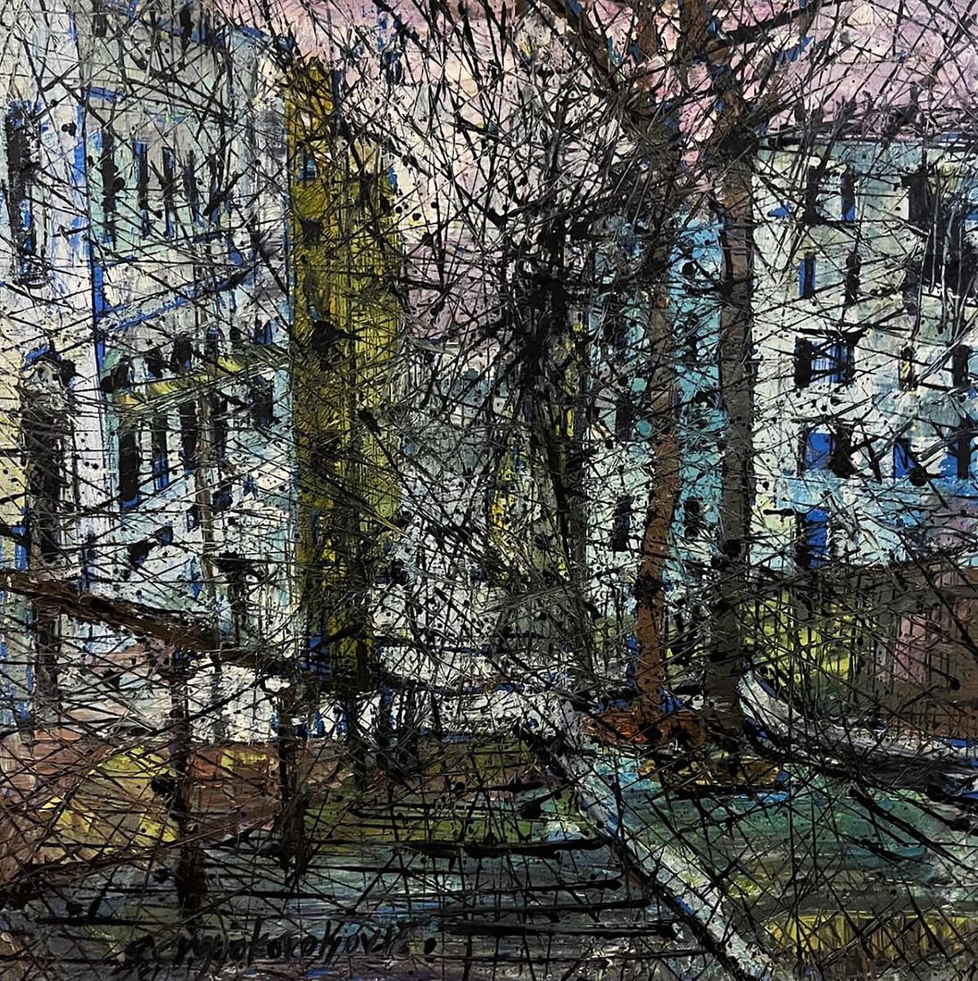 Oil painting Descending from the stairs Serhiy Kovalev (1 of 8)