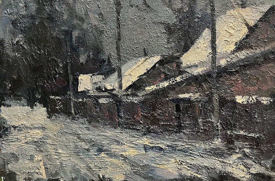 Oil painting Quiet village Volodymyr Pashchenko (1 of 7)