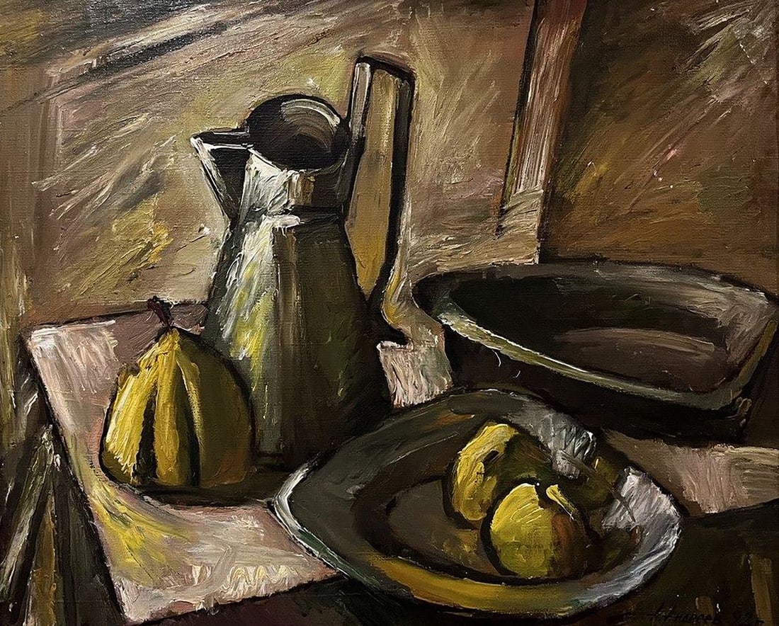 Oil painting Still life with quince and old dishes Oleksandr Andreev (1 of 9)