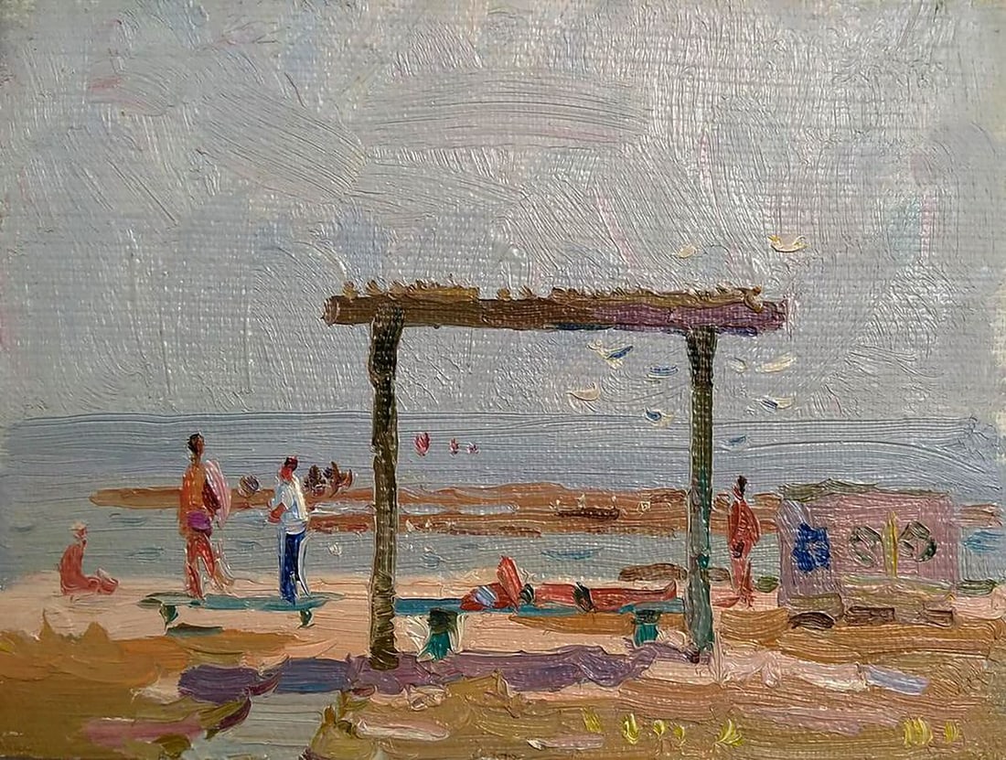 Oil painting Near the river Yury Konovalov (1 of 9)