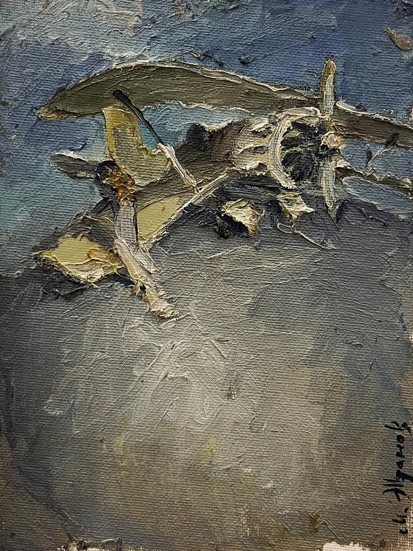 Oil painting Corn duster Mikhail Zhdanov (1 of 7)