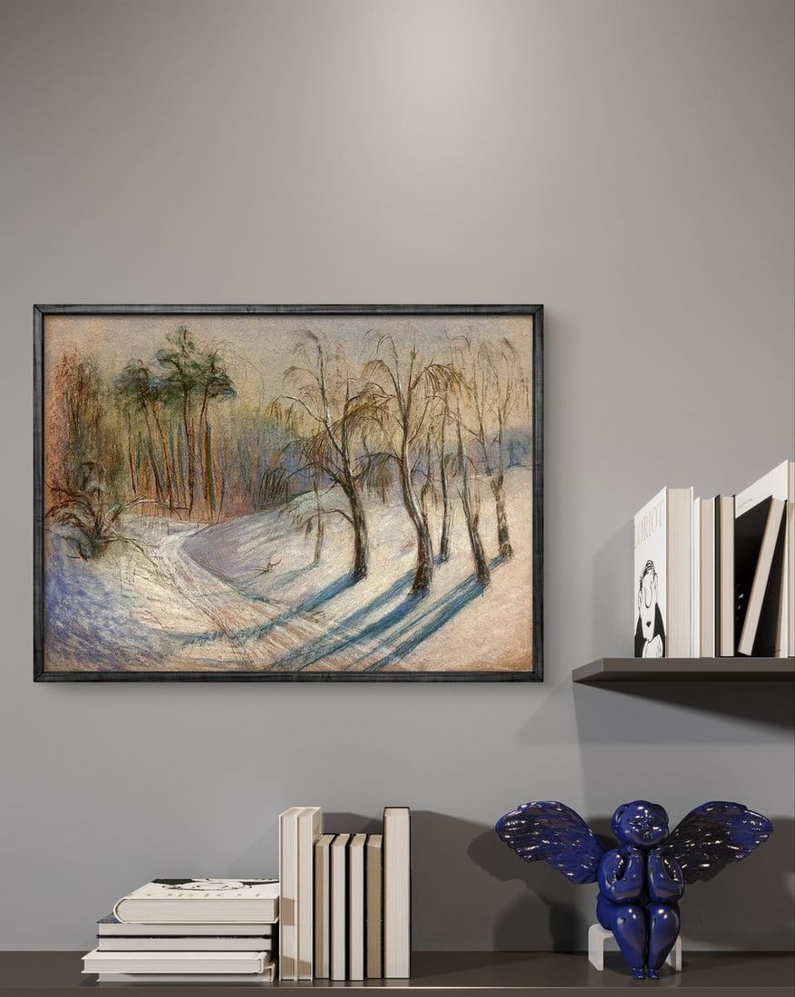 Pastel painting Large snowdrifts Vira Karachakova - 2