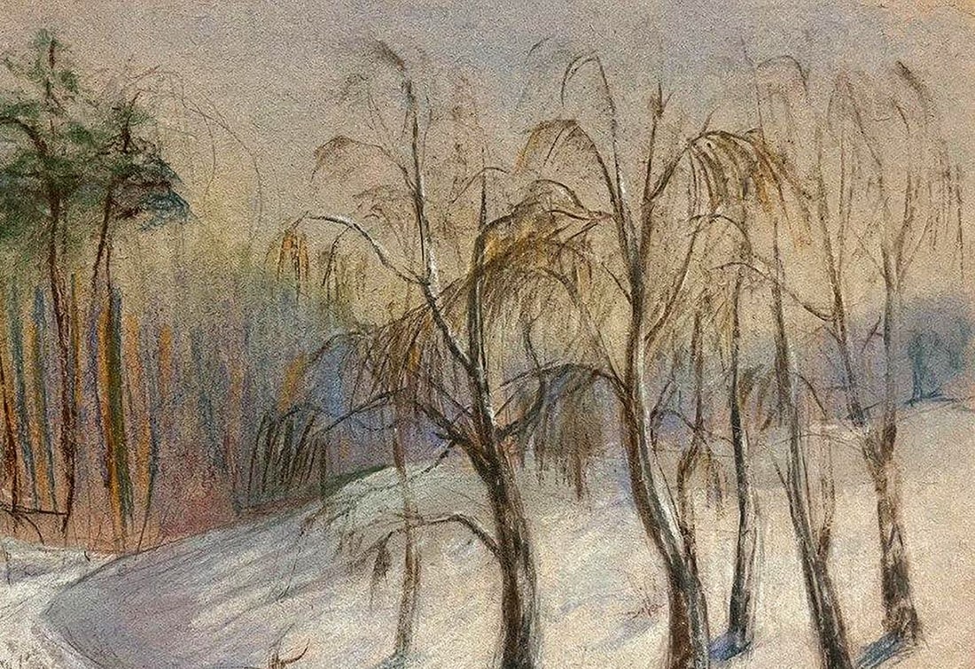 Pastel painting Large snowdrifts Vira Karachakova - 5