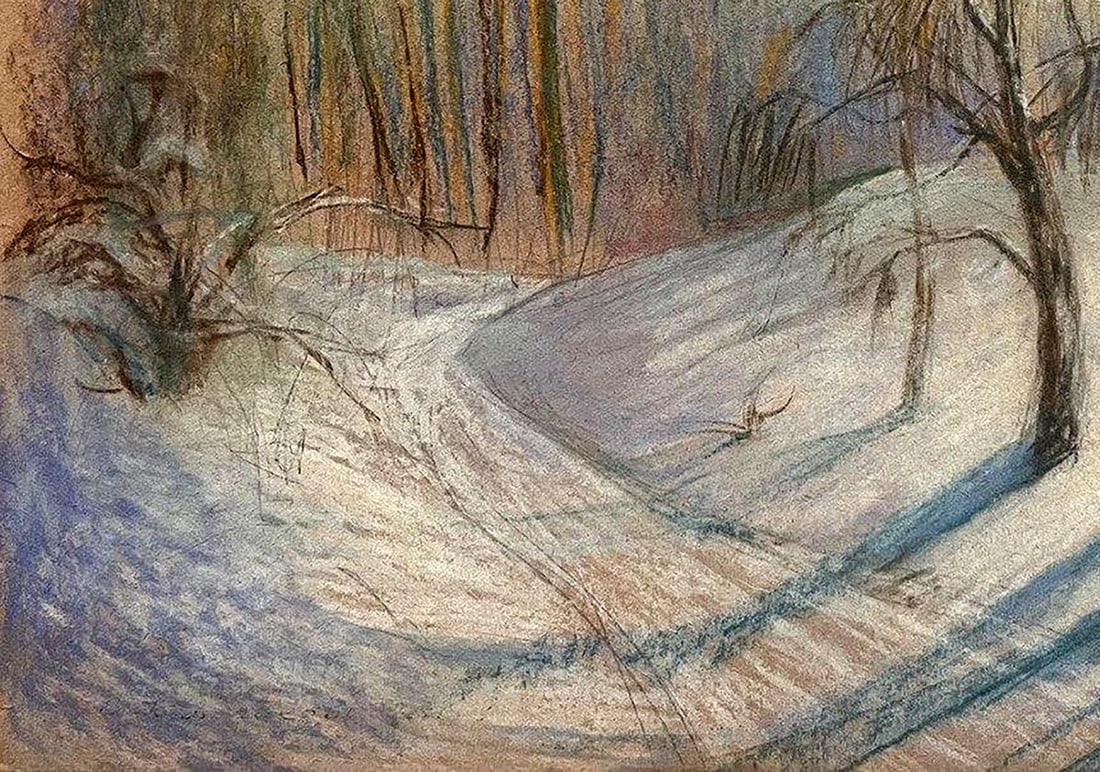 Pastel painting Large snowdrifts Vira Karachakova - 6