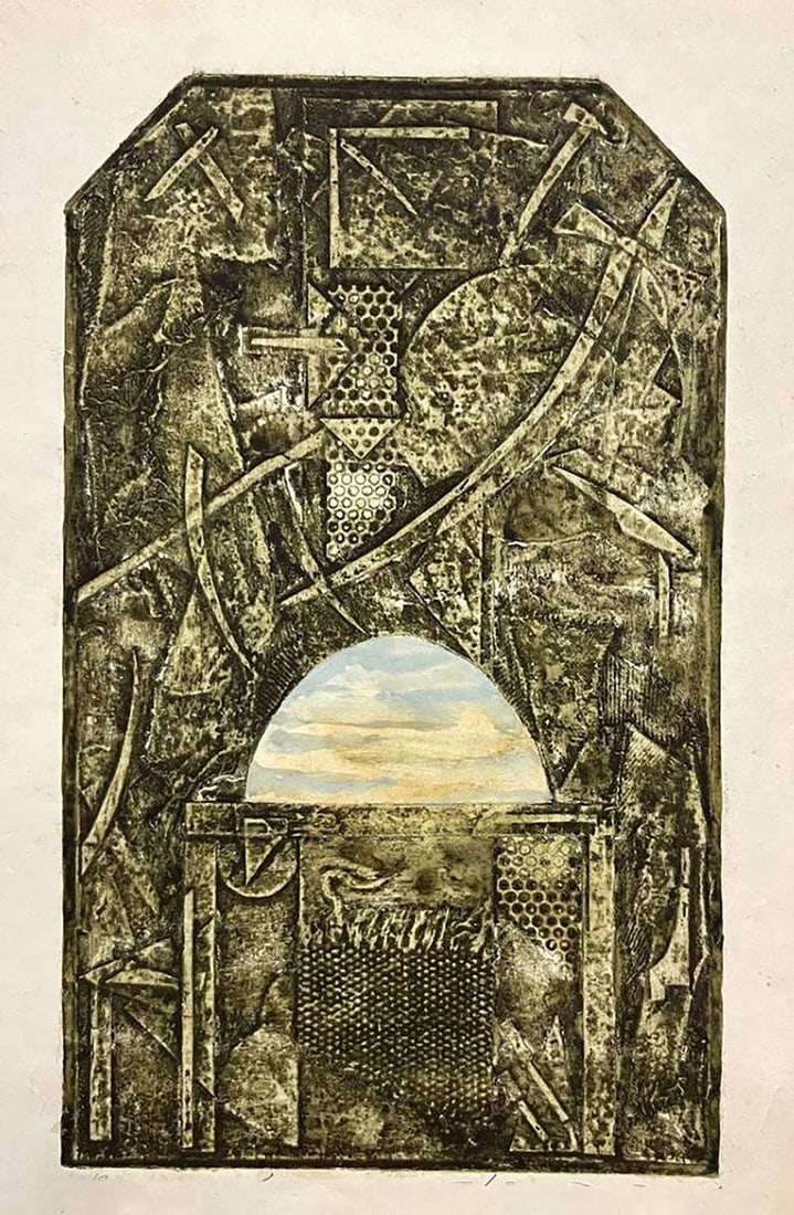 Etching painting East Oleksandr Zhmailo (1 of 8)