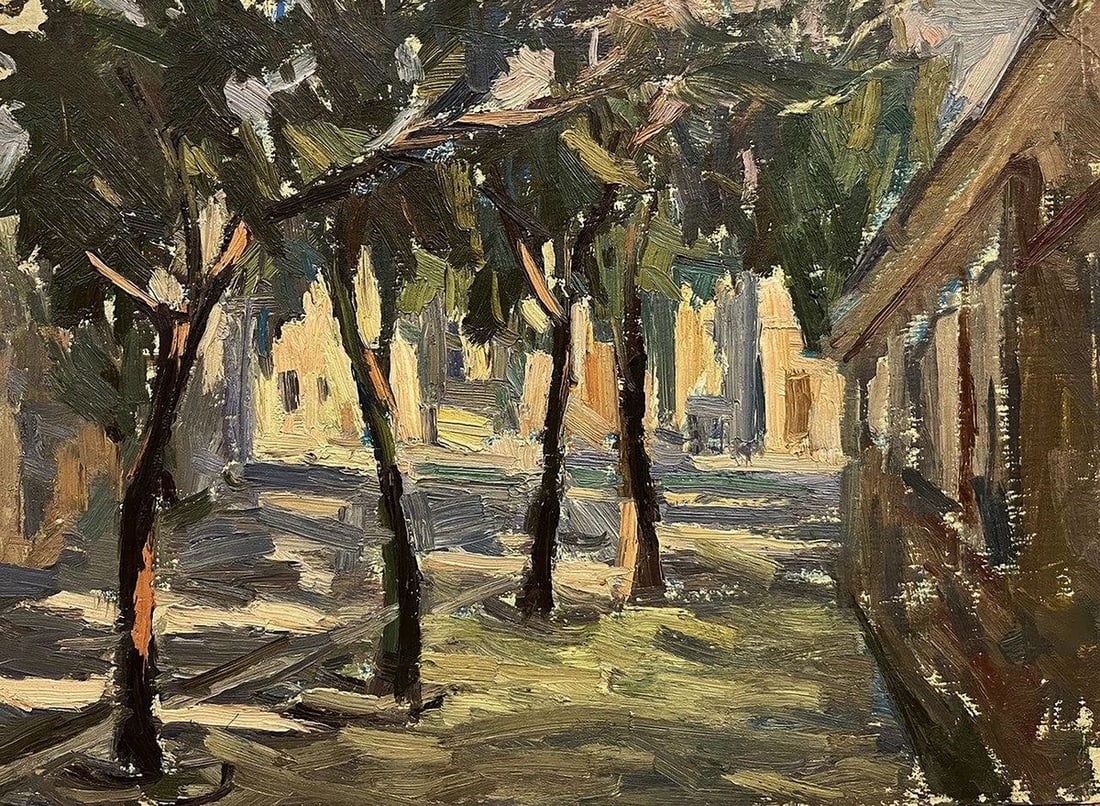 Oil painting Sketch of a city street Oleg Kravets (1 of 7)