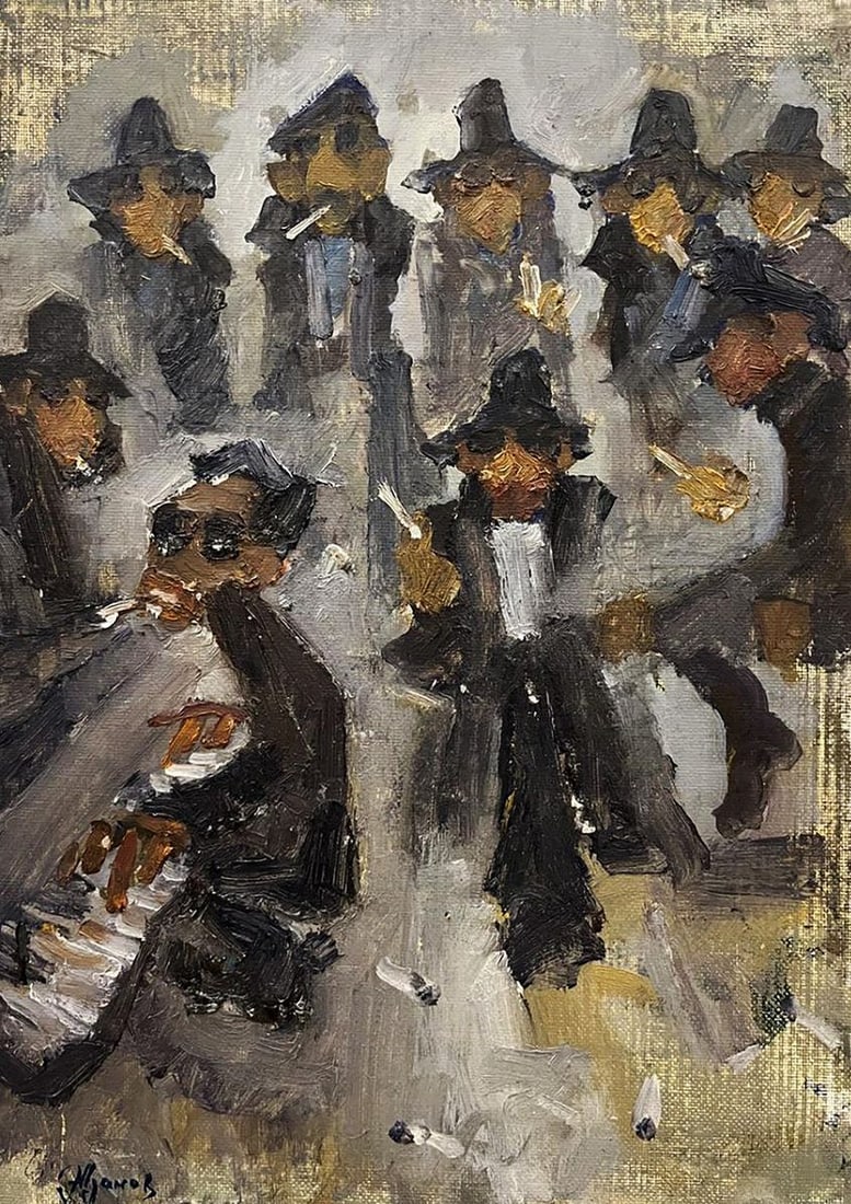Oil painting Jazz Mikhail Zhdanov (1 of 7)