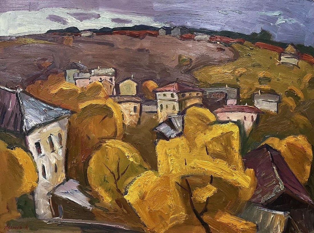 Oil painting Autumn trees Oleksandr Andreev (1 of 12)