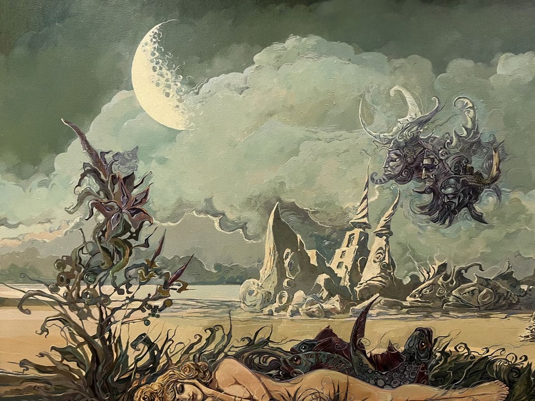 Oil painting Dreamy on the beach Yuriy Laptev - 10