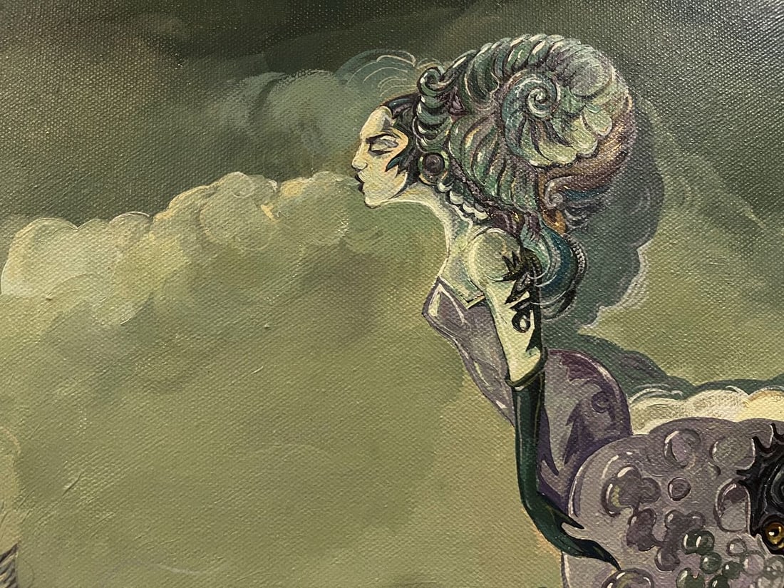 Oil painting Dreamy on the beach Yuriy Laptev - 14