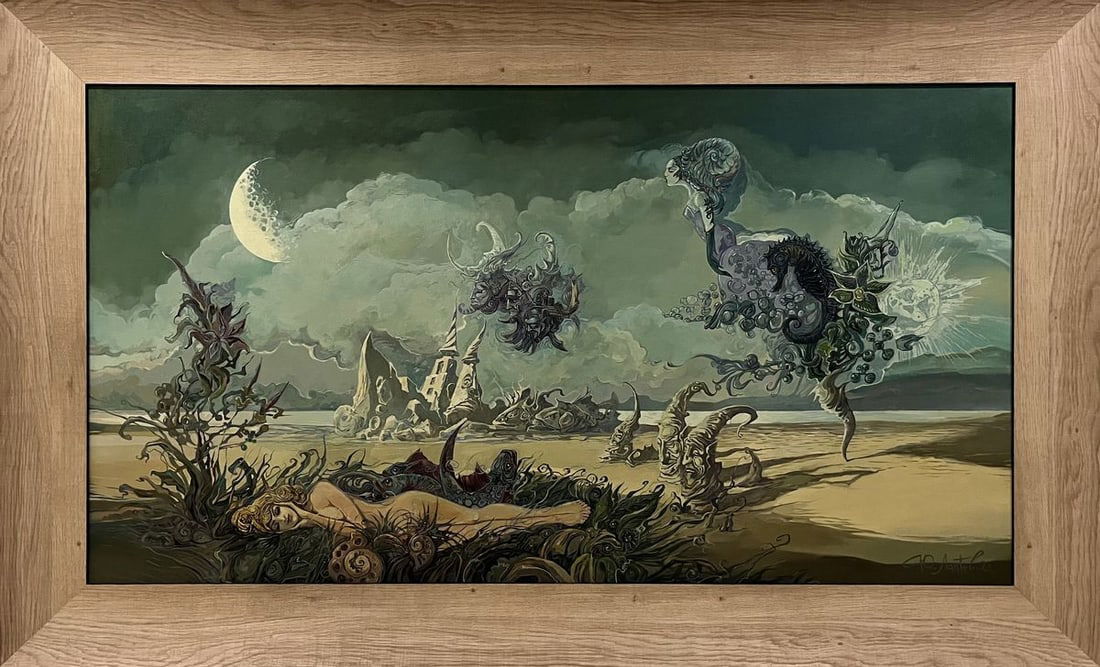 Oil painting Dreamy on the beach Yuriy Laptev - 2