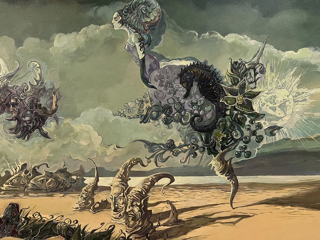 Oil painting Dreamy on the beach Yuriy Laptev - 9