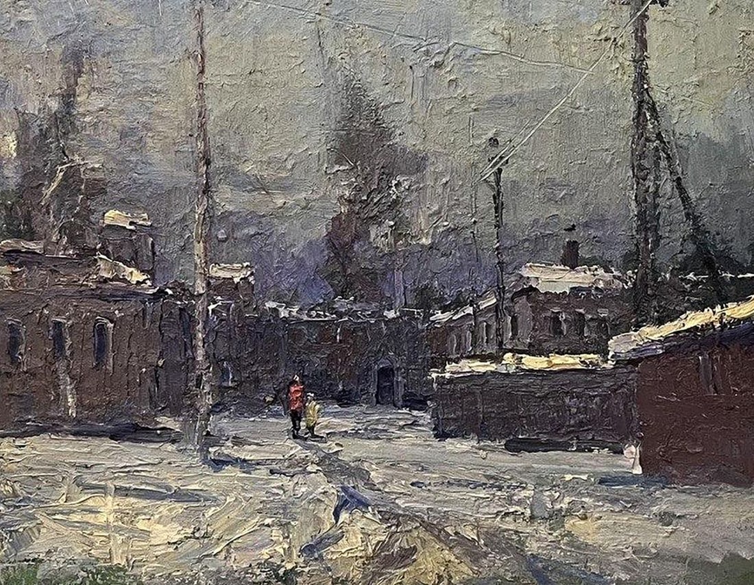 Oil painting Walking around the winter city Volodymyr Pashchenko (1 of 9)