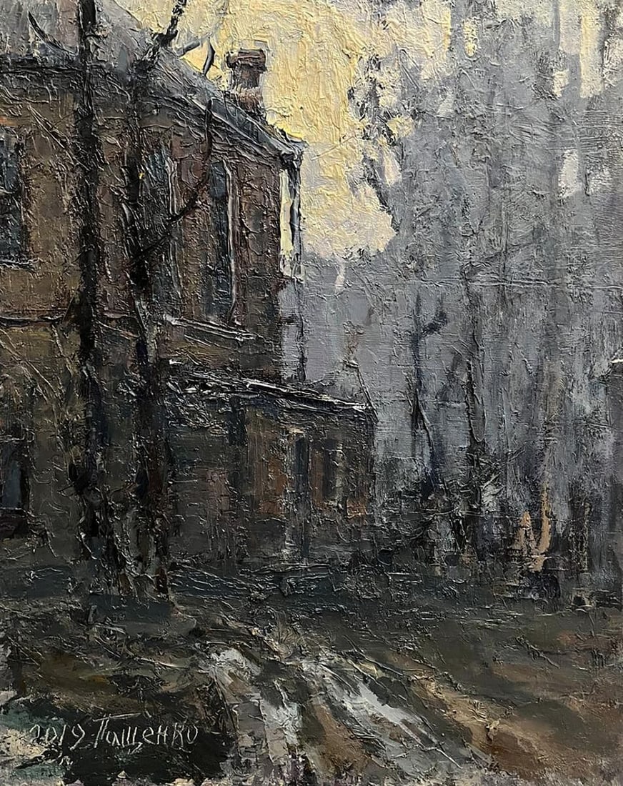 Oil painting Village life Volodymyr Pashchenko (1 of 7)