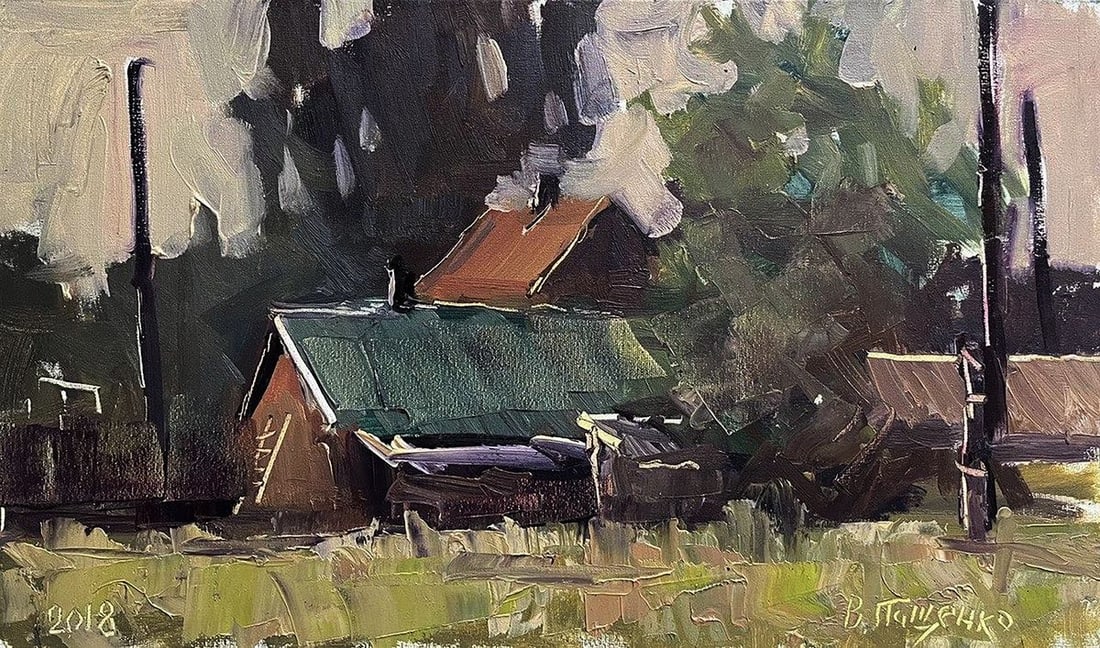 Oil painting Study in the village Volodymyr Pashchenko (1 of 8)