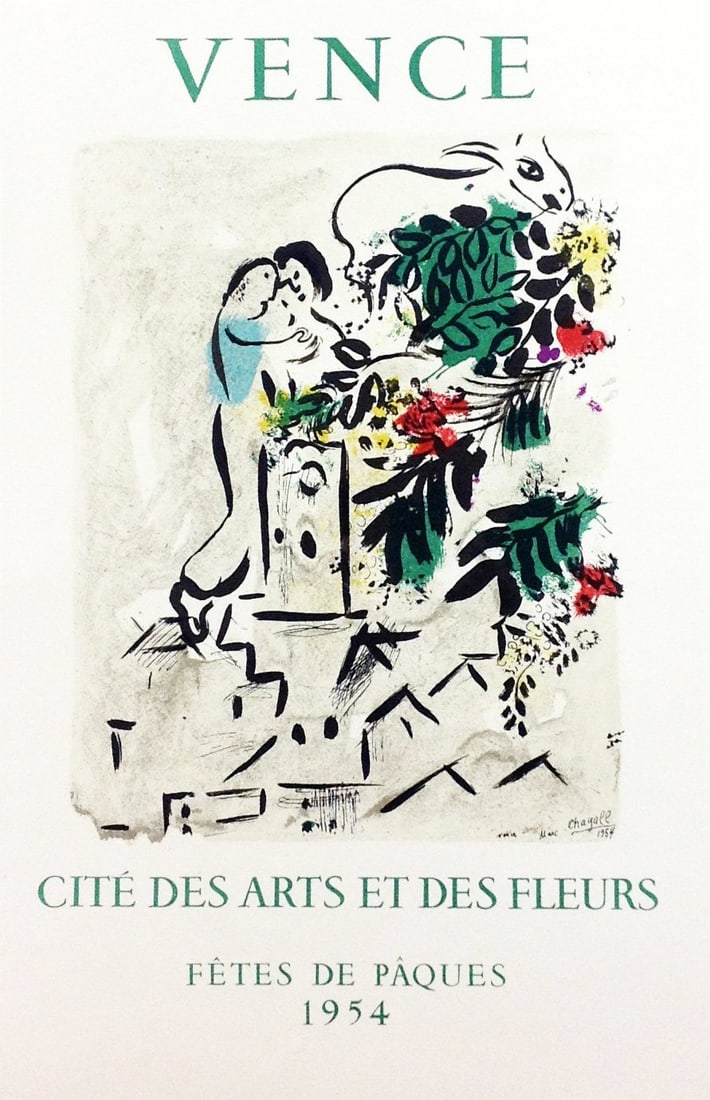 Chagall Lithograph 20 Vence 1954 (1 of 1)