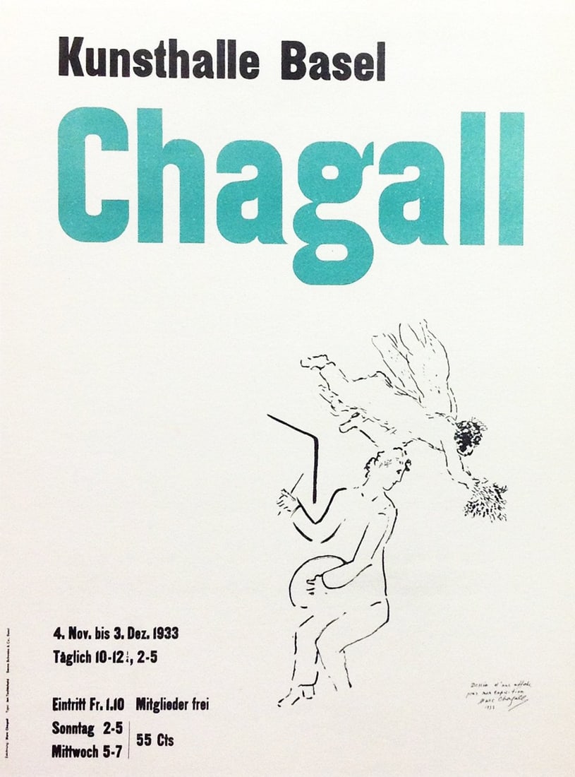 Chagall lithograph 13 Kunsthalle Basel Art in poster (1 of 1)