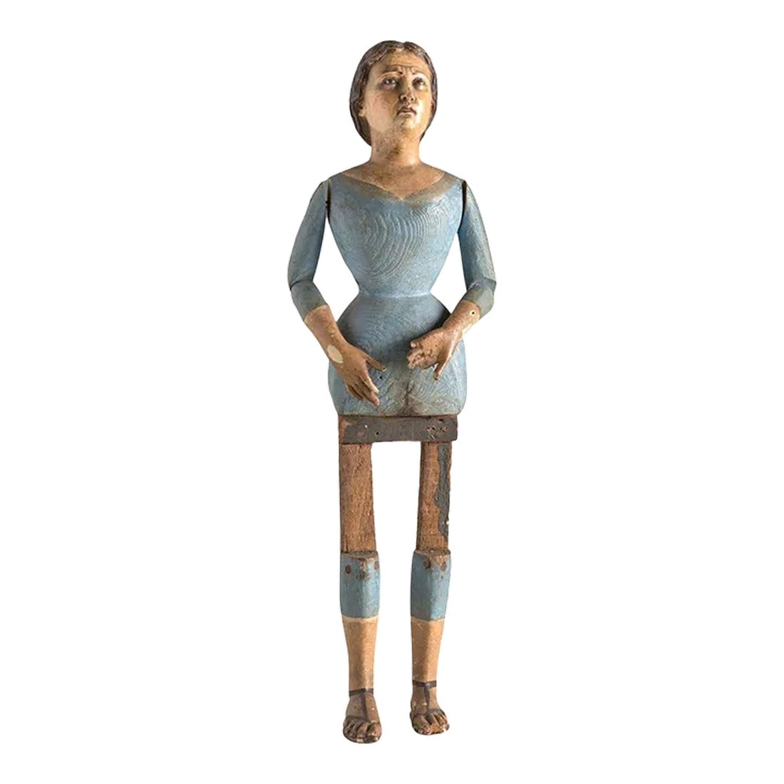 19th Century Articulated Santos Wooden Figure of the Virgin Mary (1 of 7)