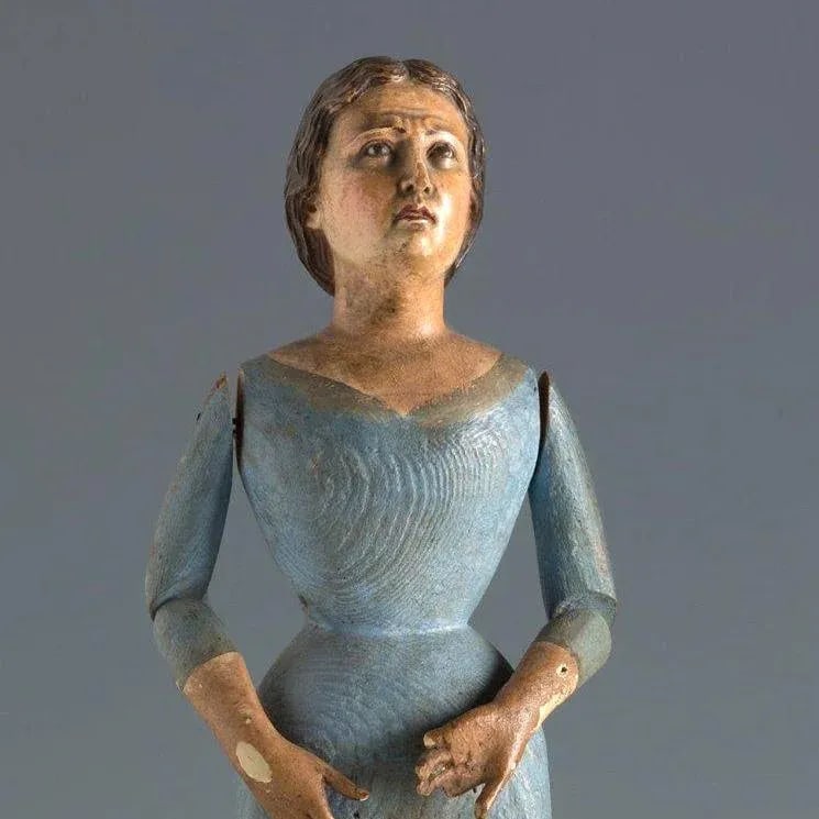 19th Century Articulated Santos Wooden Figure of the Virgin Mary - 6